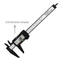 Pied à coulisse numérique électronique en fibre de carbone de 150 mm/6 pouces, vernier, micromètre, outil de mesure de jauge, règle numérique