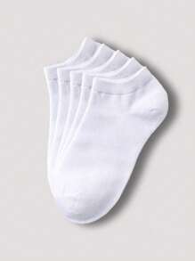 5/15 pares de meias unissex, meias esportivas, meias brancas/pretas/cinzas até o tornozelo, meias invisíveis, cor sólida, simples e modernas, adequadas para uso casual diário