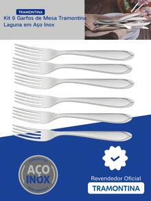 Tramontina Laguna Stainless Steel Flatware Set With A Glossy Finish - Tramontina - 6件套餐叉 - 查看 1