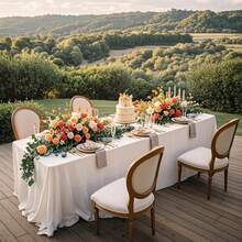 1pc White Tablecloth, Festive Atmosphere Dining & Photo Shoot Essential, Enhances Home Decor - White - View 3