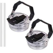 30盎司双盖车载杯，大容量塑料杯，带防漏密封盖，便携式保温水瓶盖 - 彩色 - 查看 2