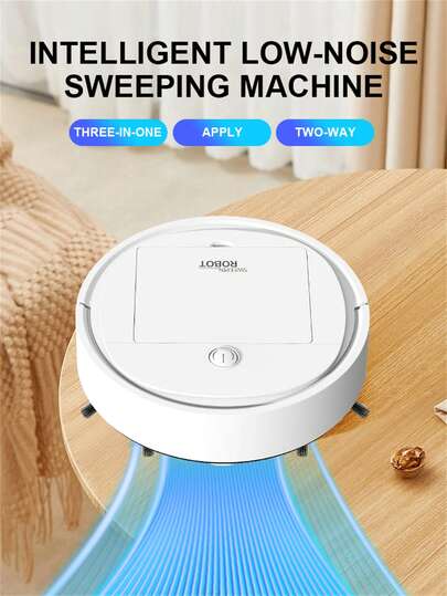 In Robot Stofzuiger Cleaner Mop Combo, USB Rechargeable, Strong Suction, 60 Min Runtime, Slim Quiet Pet Hair, Hard Floors Cleaning, Auto Direction Mop, Hair Rechargeable view 8