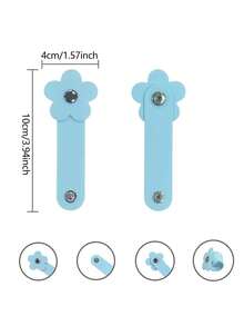 1pc Silicone Floral Earphone Cord Organizer, Suitable For Wired Earphones, Data Cables, Storage & Managementcharger Case Power Bank Phone Charger Digital Camera Accessories - Multicolor - View 11