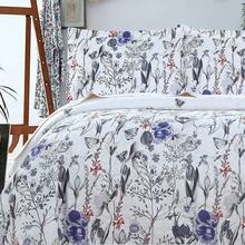Twin/Full/Queen/King Quilt Set, 3 Piece Floral Bedding Set Microfiber Bedspread Coverlets For Beds - 蝴蝶花 - 查看 3