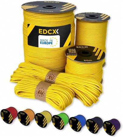 EdcX Paracord 4mm, 35+ Solid Colors (10m, 15m, 30m, 50m, 100m, 300m) |   Ideal For Crafting, DIY, Camping, Survival, Outdoor |   100% Nylon Rope 4mm |   Tactical Cord 550 Type III (Bronze, 10 M)