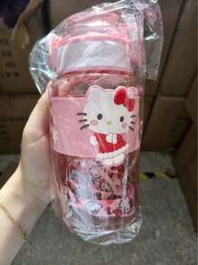 Sanrio 1 pieza Botella de agua redonda de 600ml de Sanrio, disponible en 3 estilos, apropiada para estudiantes y deportes