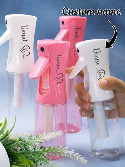 Custom Spray Bottles With Name,Personalized Spray Bottle For Hair,Customized Hair Spray Bottles,Customizable Text Water Spray Bottle,Barber Accessories,Travel Essentials,Hair Tools,Birthday Gifts,Valentine's Day,Christmas,Living Room,Kitchen,Suitable For Hairdresser,Boyfriend,Girlfriend,Friend