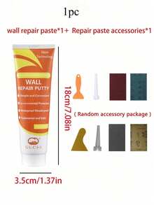1pc Wall Repair Paste White Putty Paste Waterproof And Moisture-Proof Crack Graffiti Repair Paint