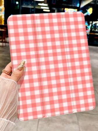 Custodia protettiva piatta premium a quadri rossi compatibile con iPad Pro 11 pollici/iPad Pro 11 pollici 2020/iPad 6a generazione (9,7 pollici)/iPad 7a generazione (10,2 pollici)/iPad 8a generazione (10,2 pollici)/iPad Air 3a generazione (10,5 pollici)/iPad Air 4a generazione (10,9 pollici)/iPad 9a generazione (10,2 pollici)/iPad Air 5a generazione 2022/iPad Pro 11 pollici (4a generazione)/iPad 10a generazione/iPad Pro 10,5 (2017)/iPad Air 11 pollici (M2) - 2024