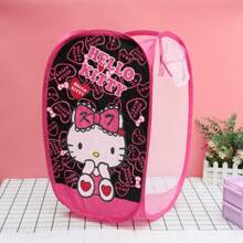 Sanrio Sanrio Hello Kitty Collapsible Laundry Basket, Dirty Clothes Bin, Fabric Cloth Hamper, Household Clothing Basket, Toy Storage Tote, Lightweight And Convenient, Large Capacity, Fashionable And Attractive