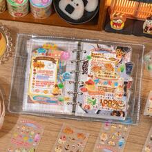 1卷/袋胶带、甜茶店系列、复古闪光砂PET模切胶带、剪贴簿用品、笔记本配件、装饰相框、电脑和手机壳、水杯、旧杂志、铅笔盒、桌面装饰贴纸、返校贴纸、学校用品