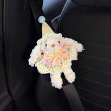 (Soft Shoulder Pad) Cute Creative Rainbow Rabbit Car Seat Belt Shoulder Pad, Unisex Anti-Abrasion Car Accessory, Fashionable Car Interior Decor, Meaningful Small Gift For Couples