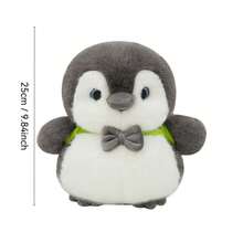 Adorable Rounded Plush Penguin Doll, J-Ellycat's Peanut Penguin Design, Gray, White, And Orange Color Scheme. Soft And Plush, Perfect For Stress Relief And Companionship. A McHugs Favorite, Part Of The PINGU Penguin Family. Hugable Cartoon Doll. Suitable For Graduation Gifts, Party Gifts, Winter Break Gifts, Commemorative Gifts, Birthdays, Valentine's Day, New Year's Gifts, And Winter Travel Souvenirs.