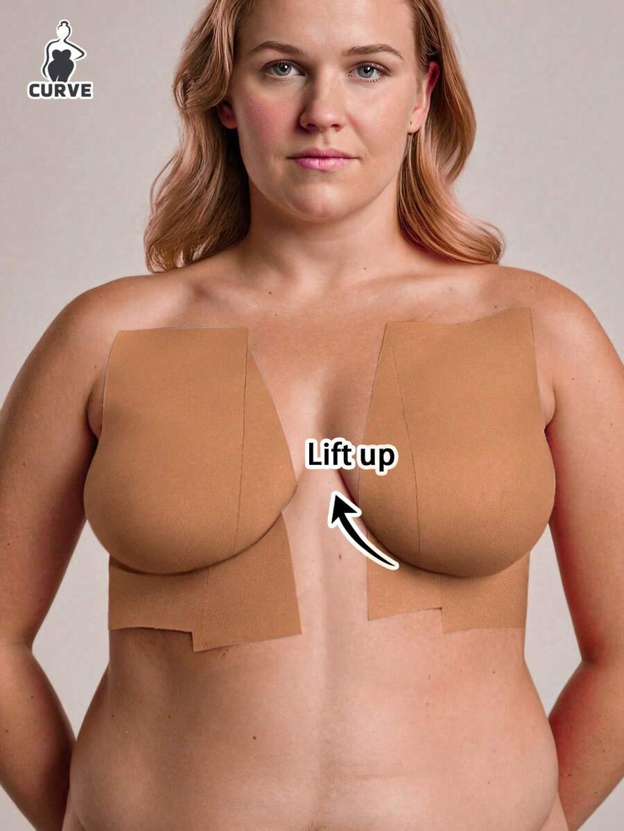 5m Long Invisible Adhesive Lift Bra Tape, Suitable For B-E Cup Size, One-Time Use Lift Bra, Strapless Backless Invisible Lift Bra - Camel - View 1