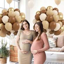 20/40 个棕色和金色气球套装，复古米色、肤色和金属金色气球，适合秋季返校派对、万圣节、圣诞节、生日、婚礼和室内/室外装饰、新娘送礼会、气球装饰、气球派对、拍照亭背景、静物装饰 - 棕色 - 查看 4