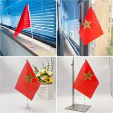 Moroccan Handheld Flags - Polyester Fabric With Plastic Rods - Durable Polyester - Versatile Use For Events, Parties, Business, School, Sports, Festivals - Multicolor - View 6