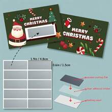 50pcs Christmas Holiday Scratch Cards With Santa And Tree Design | DIY Holiday Gifts And Prize Tickets | Interactive Party Games For Friends And Family | Including 30 Double-Sided Printing Cards + 30 Scratch Stickers, Christmas Cards - Multicolor - View 5