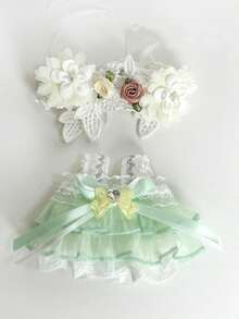 SP Haine pentru păpuși țesute grădină iarnă melodie craniu ceramică îmbrăcăminte rochie Qingchi haine pentru păpuși