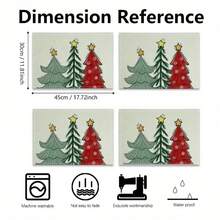 1/2/4/6pcs,Home Decor, Christmas Element Pattern Printed Linen Placemat, Table Mats, The Size Is 12 * 18inch/30 * 45cm, Suitable For Dining Tables, Versatile Seasonal Decoration In Spring, Summer, Autumn, Winter, Modern Style Washable Table Mat, Heat-Resistant, Stain Resistant, Room Decoration, Table Mat, Coaster, Kitchen Table Mat, Party Decoration, Home Decoration, Ideal Christmas Gift - Multicolor - View 27