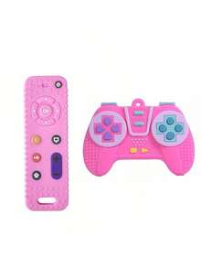 婴儿出牙玩具（3-6个月），硅胶仿真遥控玩具，儿童电视遥控器缓解咬合不适，幼儿咀嚼玩具 - 套組 - 查看 11