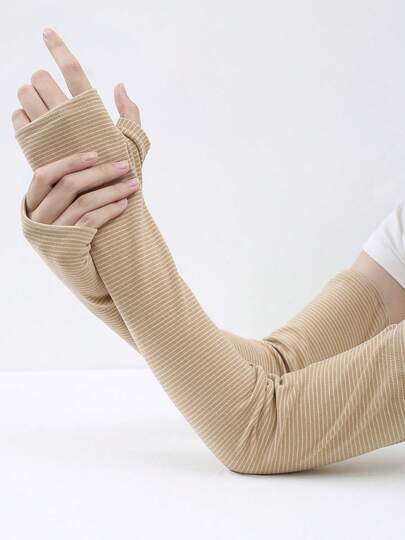 Zhenyanyouyun 1 Pair Thickened Warm Minimalist Anti-Cold Arm Sleeves, Fashion Elbow Arm Joint Protector For Men & Women, Suitable For Autumn/Winter, Air-Conditioned Rooms Autumn Fall Winter