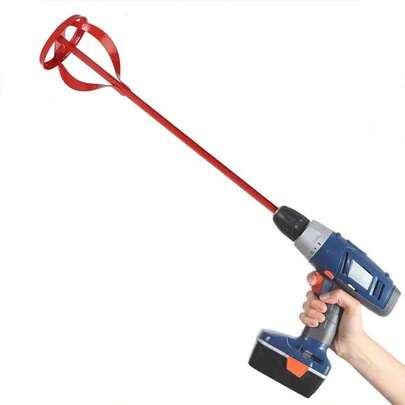 1pc Heavy Duty Mixer Attachment - Manual Mixing Tool With Extended Mixing Rod, No Battery Required, Durable Metal Construction, Time-Saving Multipurpose Tool With Precise Application, Suitable For Paint, Sealant, Epoxy, Adhesive - Compatible With Electric Drill And Manual Use - Ideal For Artists, Contractors, DIY Projects, Professional Craft Tool