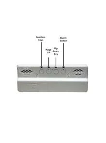 1个极简主义镜面闹钟，高清智能LED时钟，带温度显示、亮度可调、语音控制、12/24小时制，USB和电池供电 - 可用作桌面时钟、床头数字闹钟，是桌面和卧室装饰的理想之选 - 銀白色 - 查看 11