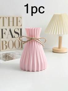 2 件/套坚固的塑料花瓶,带人造郁金香,适合装饰餐厅、客厅、阳台、咖啡厅、卧室、书房、派对、情人节礼物 - 粉色 - 查看 14