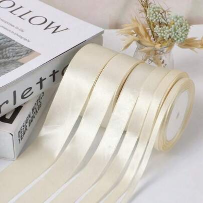 1 Roll Polyester Satin Ribbon For Gift Box Candy Box Cake Box Flower Decoration (Machine Dyed, Slightly Chromatic Aberration)