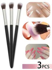 3 件套渐变美甲刷，渐变绘画专用工具，扎染效果指甲刷，初学者必备，手工美甲用品 - 彩色 - 查看 8