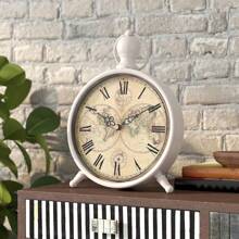 European Style Retro Iron Painted Desk Clock, Home Decor For Living Room Bedroom, Hanging Wall Clock, Tabletop Antique Style Silent Non-Ticking Decorative Clock Room Decor Digital Clock Alarm Clock Bedroom Decor Dormitory Decor Back To School School Decor School Surprise School Supplies