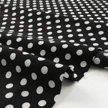 0.5m/1m/2m*145cm 1cm Black & White Polka Dot Fabric, Retro Style, For Making Tops And Dresses All Seasons, DIY Sewing Craft Material