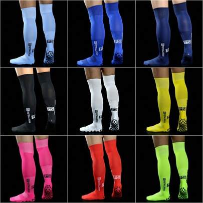 FS Football Socks With Circular Silicone Suction Cups Anti-Slip, Terry Loop Footbed, Moisture-Wicking Long Calf Sports Socks For Men Women Soccer Training, Match, Gym Fitness, Rugby