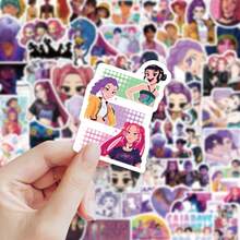 75 szt. naklejek samochodowych K-Pop Group Demon Hunters – na laptopy, butelki z wodą, kaski – półmatowe, asymetryczne kształty, można stosować na powierzchniach drewnianych, plastikowych, szklanych, metalowych i ceramicznych