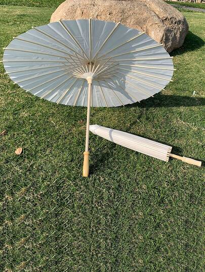 10pcs/Box 33-Inch White Paper Parasol (Not Rainproof), Wedding Bride Umbrella, Party, Supermarket, Holiday Decor, DIY Painting, Photography Props