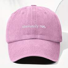 Unisex "Absolutely Not" Embroidered Vintage Washed Baseball Cap - Adjustable Lightweight Trucker Hat For Men & Women, All-Season Outdoor Casual Sun Hat With Fantasy Theme Design, Durable Headwear - Hồng - Xem 7