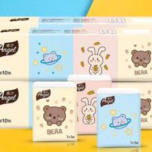 20pcs/10pcs/3pcs 3-Ply Thick Pocket Tissue Paper, Travel Pack, 7 Sheets Per Pack, Back To School, Christmas, Valentine's Day