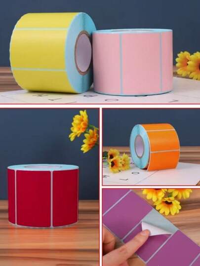 热敏标签、防水、自粘热敏标签、贴纸、纸质包装标签、超市价格标签、空白标签贴纸、办公便笺贴纸、标签打印贴纸、条形码贴纸、兼容工具的多用途不干胶标签、可打印标签纸、可书写标签纸