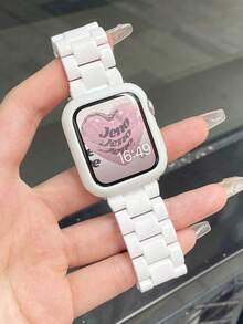 1 条透明表带 + 1 个 PC 镂空表壳套装，兼容 Apple Watch Series 10/Ultra/SE/8/7/6/5/4/3/2/1 38/40/41/42/44/45/49mm - 無色 - 查看 2