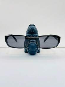1 Piece Glasses Frame, Small Model, 2 In 1 Clip-On - Negro brillante - Ver 8