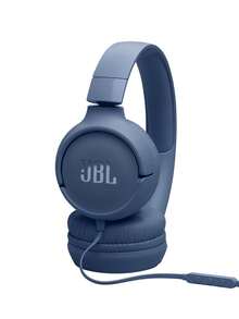 JBL Tune 520C 轻巧有线贴耳式耳机，配备 USB-C 接口，可折叠，舒适设计，纯低音，语音识别麦克风，可实现免提通话，3 键式遥控器，兼容手机、电脑、VR、PS5、Xbox 游戏机 - 藍色 - 查看 4