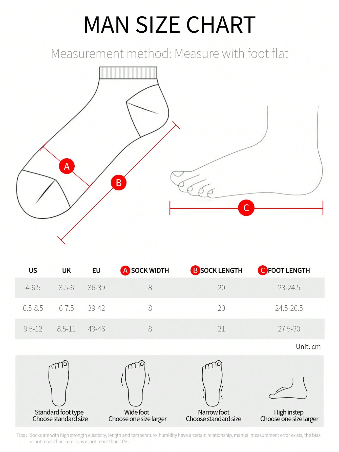 1/10/12/20/30 زوج جوارب كاحل لون أسود وأبيض ورمادي...