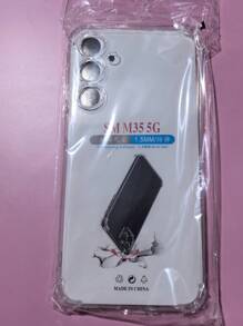 1pc Transparent Four-Corner Anti-Drop Case, Compatible With Samsung Series, Samsung Phone Transparent Four-Corner Anti-Drop Case, Phone Case, Protective Cover, Phone Shell, Phone Sleeve, Anti-Drop Phone Case, Transparent Phone Case, Minimalist Phone Case, Solid Color Phone Case, Transparent Phone Case, TPU Phone Case Anti-Drop (Military-Grade Anti-Drop)