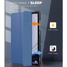 适用于三星 Galaxy Tab A9+/A9 Plus 11 英寸 2023 的保护壳，轻薄支架硬背壳保护套，适用于 Galaxy Tab A9+ Tablet S M-X210/X216/X218，自动唤醒/睡眠，海军蓝