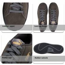 Puma Smash V2 L CN 休闲运动鞋，轻便舒适简约生活方式鞋，款式编号 #391840-01 - 鐵灰色-鐵灰色-金色 - 查看 5