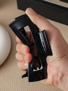 3pcs Women's Soft Anti-Fall Anti-Collision Elastic Durable Solid Color Hair Clips, Suitable For Daily Use, Home, School, Beach, Summer Vacation, Work Commute, Parties, Holidays, Birthday Gifts, Back To School Season, New Year, Valentine's Day, Mother's Day, Teacher's Day Gifts, Wedding Season, Music Festivals, Graduation Season Winter Claw Clip Hair Accessories For Women