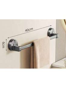 Toallero de ventosa, de barra simple o doble, estante colgante para el baño, barra para el baño, soporte para toallas sin taladrar, estante de almacenamiento para el baño, decoración del hogar, organizador de baño, decoración de otoño, de vuelta a la escuela