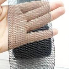 50 Yards Stiff Horse Hair 2 Inch (Approx. 5cm) Polyester Boning For Sewing Wedding Dress, Bridal Accessories, Latin Dance Stiff Thickened Tutu Skirt Hem, Black, White, Transparent - Black - View 5