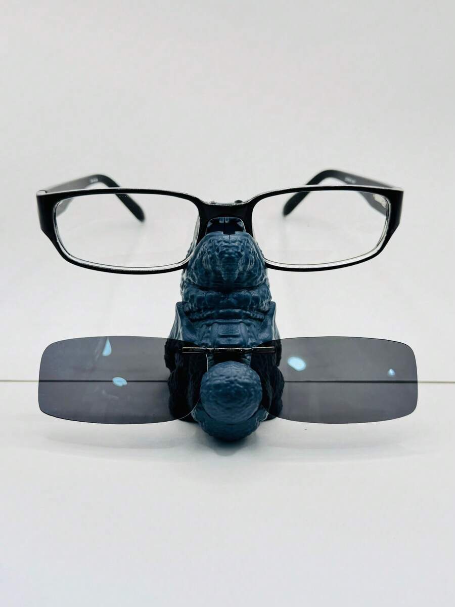 1 Piece Glasses Frame, Small Model, 2 In 1 Clip-On - Negro brillante - Ver 1