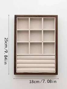 5/1 Piece, Walnut Jewelry Storage Tray, Jewelry Tray, Velvet Jewelry Tray, Jewelry Storage Box For Women And Girls, Necklace Ring Jewelry Display Tray, Large Capacity Jewelry Tray, Suitable For Necklaces, Bracelets, Bracelets, Rings, Earrings, Lipsticks And Other Accessories, Girls Gifts, Travel Gifts - Khay đựng quả óc chó - Xem 15